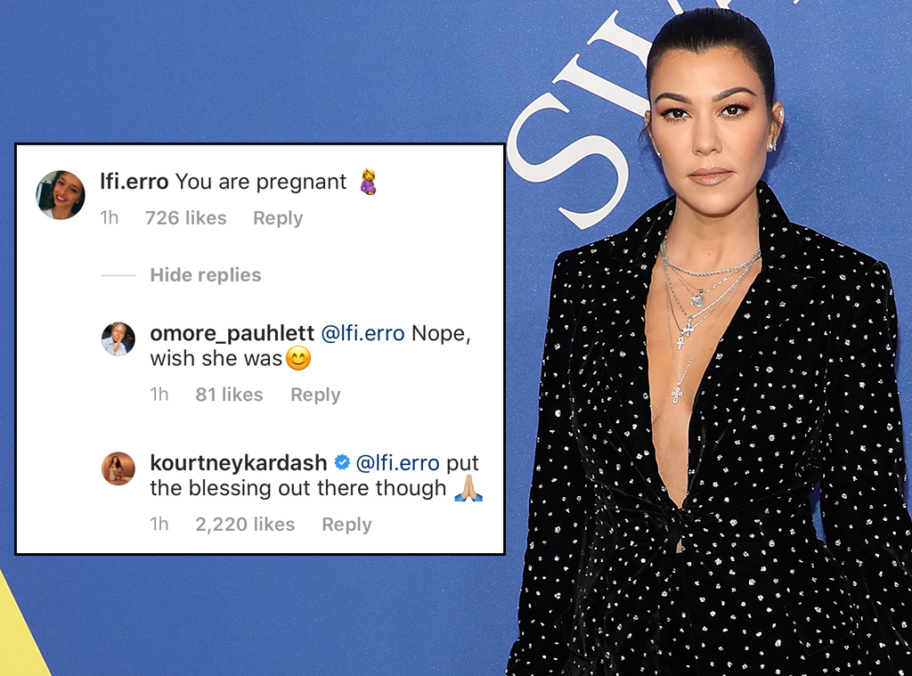 Kourtney Kardashian, Pregnancy Comment